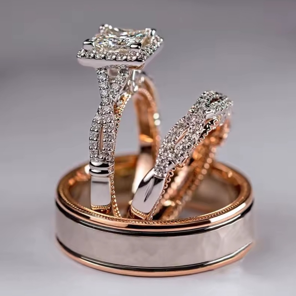 18K Gold Plated Ring set